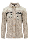 Ladies Aran Sheep Cardigan | 100% Wool | Skiddaw
