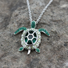 May Turtle Birthstone Pendant With Swarovski Crystals