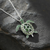 August Turtle Birthstone Pendant With Swarovski Crystals