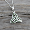 Silver Connemara Marble Trinity Necklace