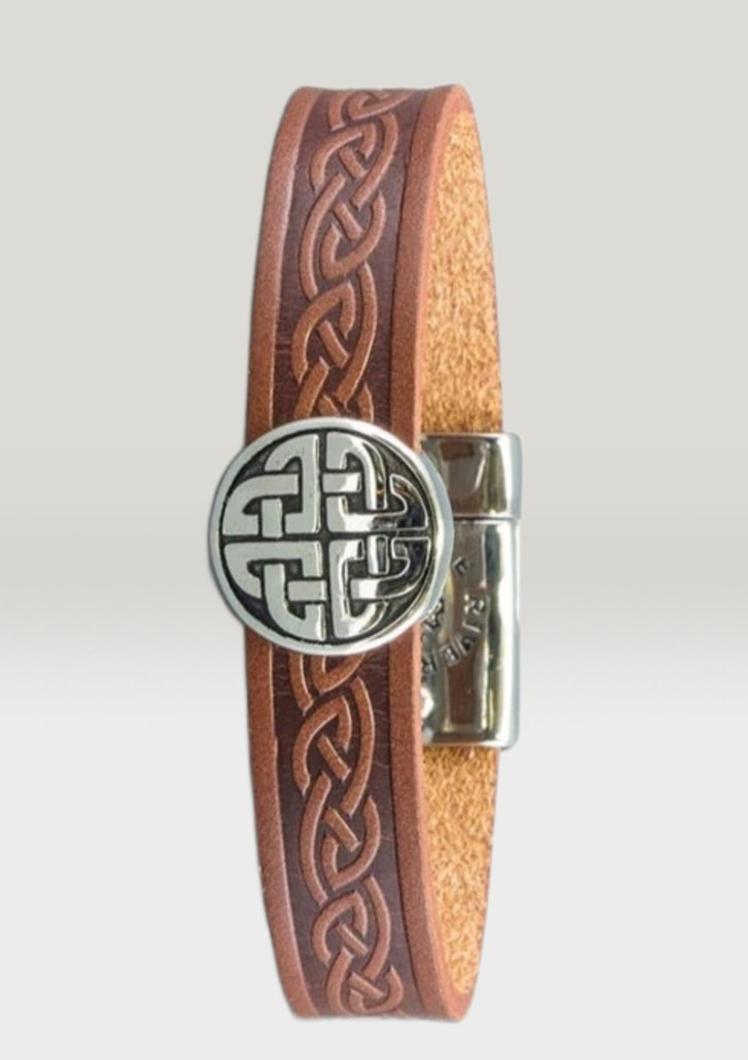 Knot Brown Celtic Cuff Leather Bracelet