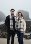 Foxford Lambswool Scarf | Neutral Block Check