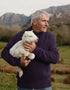 Men's Half-Zip Donegal Jumper | Purple Fleck
