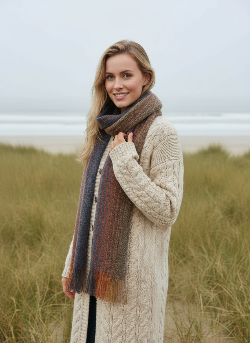 Mucros Islander Scarf | Rust Grey