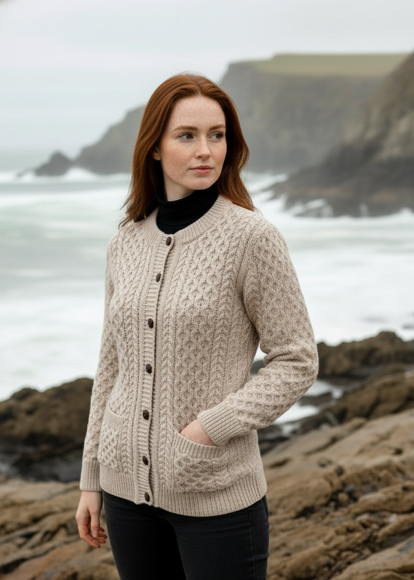 Aran Lumber Cardigan | Parsnip