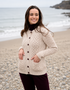 Aran Lumber Cardigan | 100% Merino Wool | Parsnip