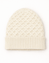 Bonnet en laine mérinos Aran - Naturel