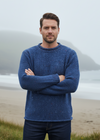 Donegal Roll Neck Fisherman Sweater | Blue