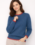 Irelandseye Slaney Crew Neck Sweater | Blue Marl