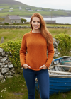 Ladies Donegal Roll Neck Sweater | Orange