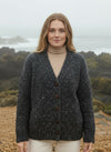 Ladies Tweed Cardigan | Charcoal