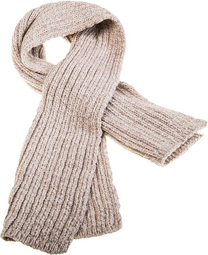 Pull Through Aran Ribbed Scarf - Clearance