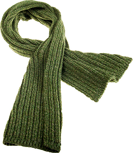 Pull Through Aran Ribbed Scarf - Clearance