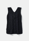 Aran Ladies Vest | Charcoal