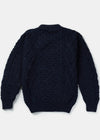 Aran Wool Sweater | Navy - Clearance