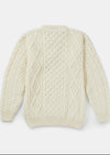 Unisex Aran Wool Sweater | Natural