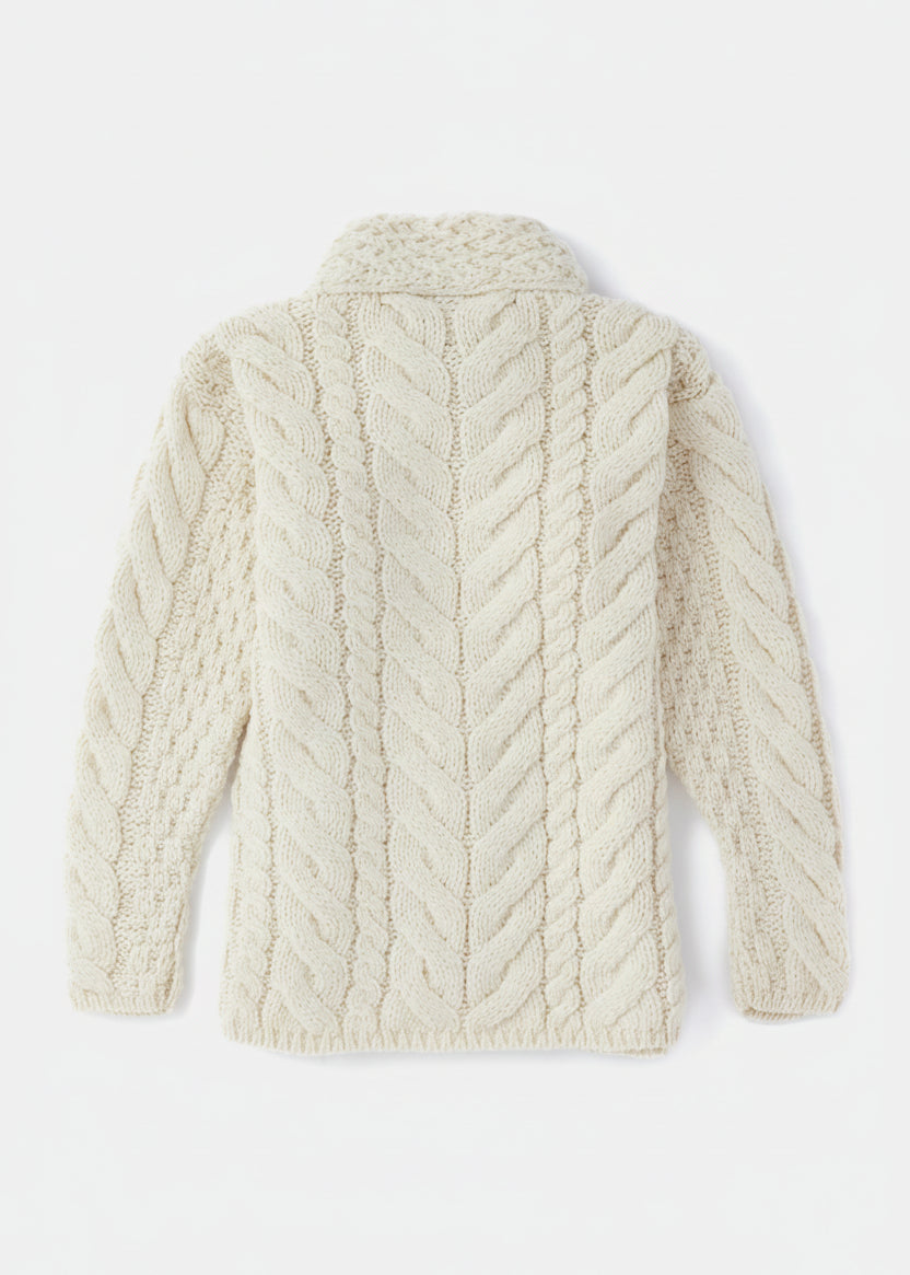 Children's Aran 3 Buttons Trellis Cardigan