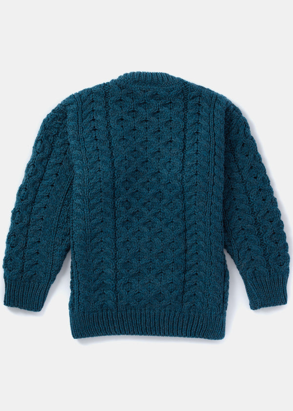 Childrens Aran Sweater | Irish Sea - Clearance
