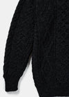 Aran Wool Sweater | Charcoal - Clearance