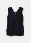 Aran Ladies Vest | Charcoal