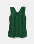 Aran Ladies Vest | Green - Clearance