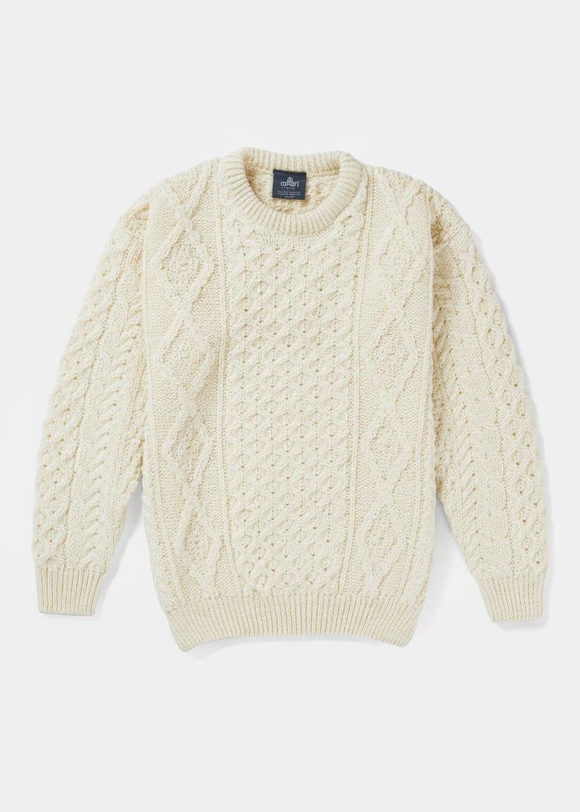 Aran Wool Sweater | Natural