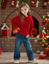 Childrens Aran Sweater | Red - Clearance