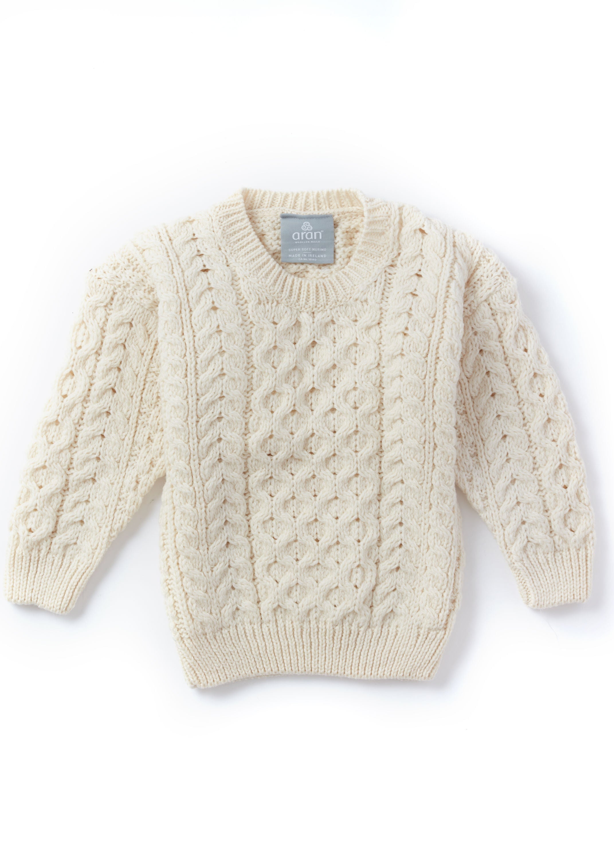 Childrens Aran Sweater | Natural