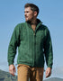 Mens Lined Wool Aran Cardigan | Green
