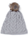 Aran Bobble Hat - Oat