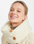 Aran Buttoned Snood | Natural