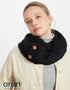 Aran Buttoned Snood | Black