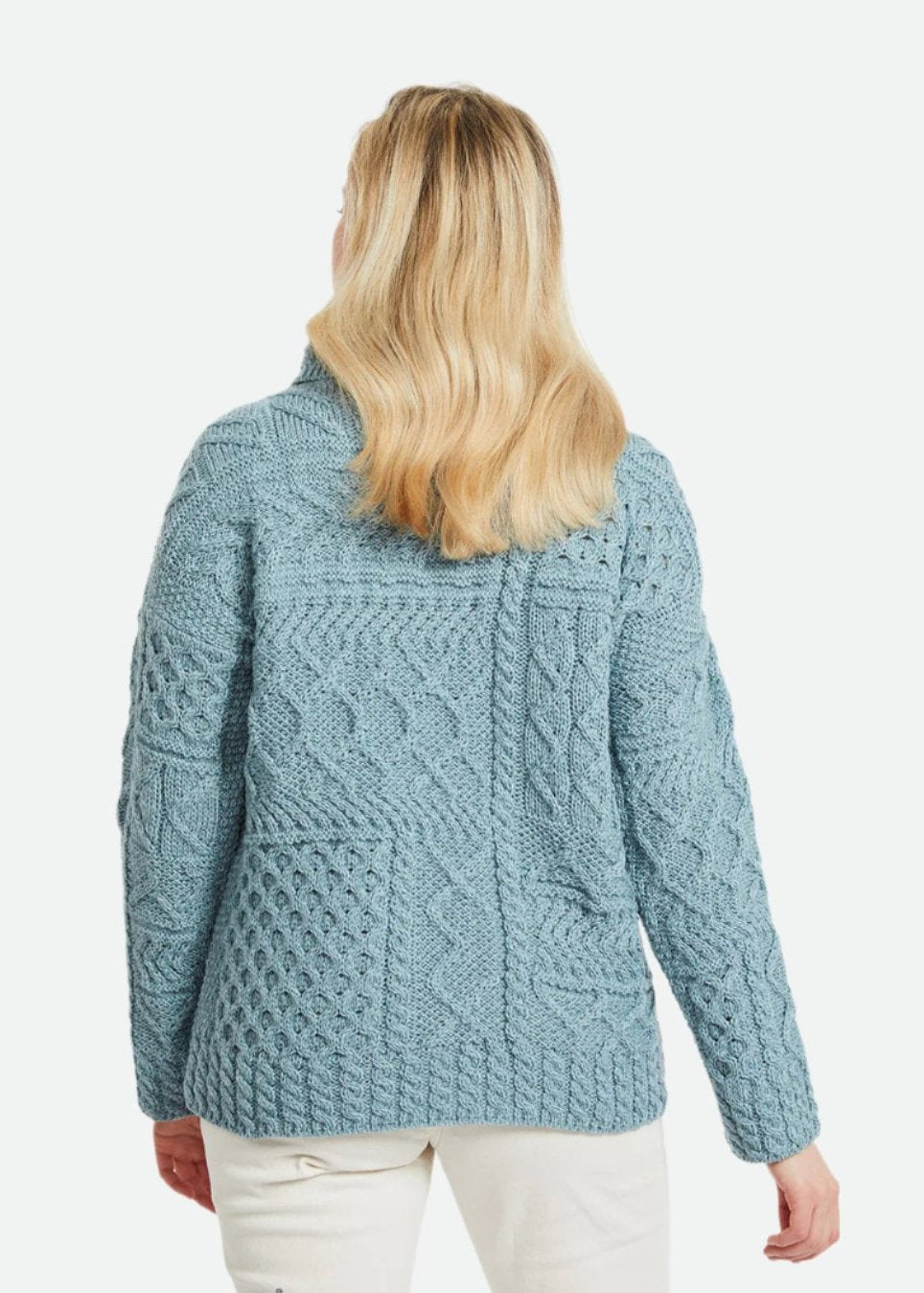 Skellig Oversized Aran Sweater | Mist - Clearance