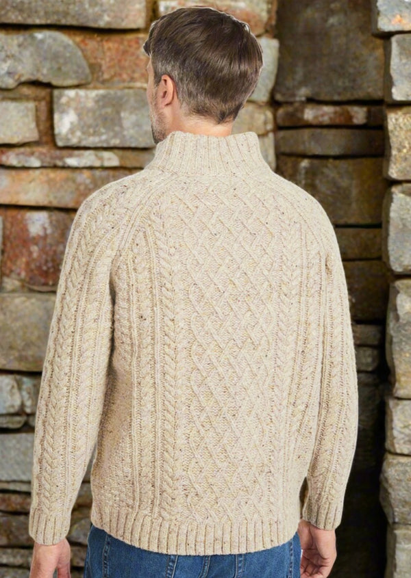 Aran Donegal Zip Sweater