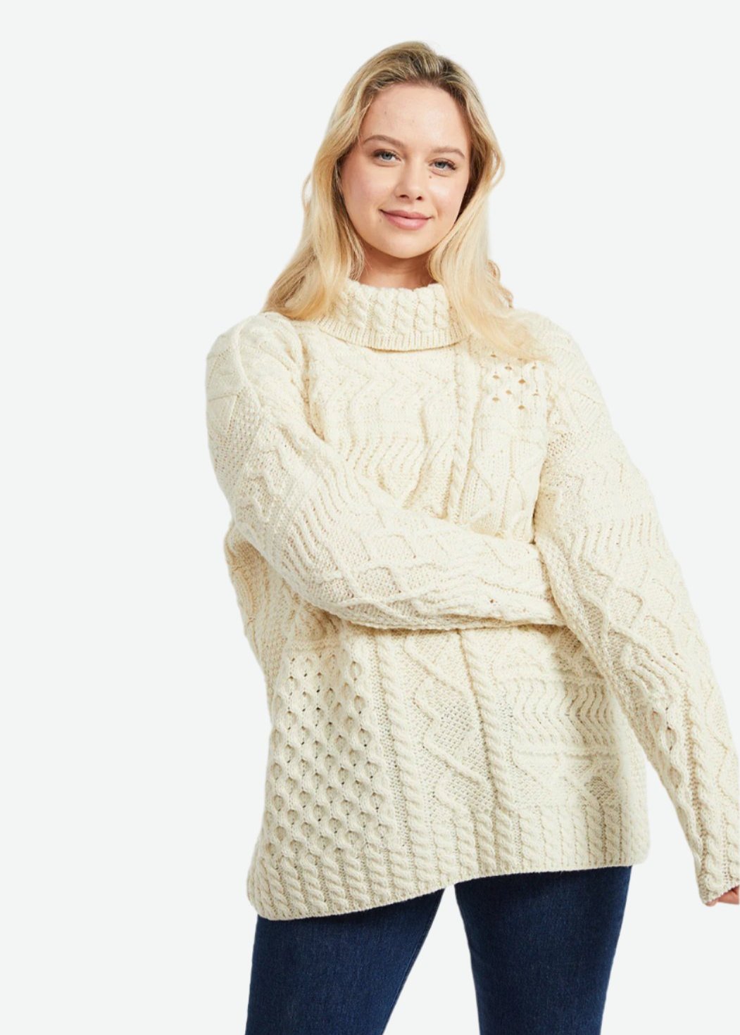 Skellig Oversized Aran Sweater | Natural - Clearance