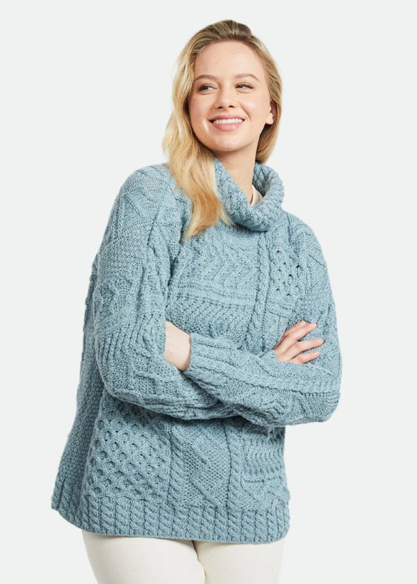 Skellig Oversized Aran Sweater | Mist