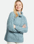 Skellig Oversized Aran Sweater | Mist - Clearance