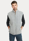 Aran Full Zip Fleece Gilet | Grey