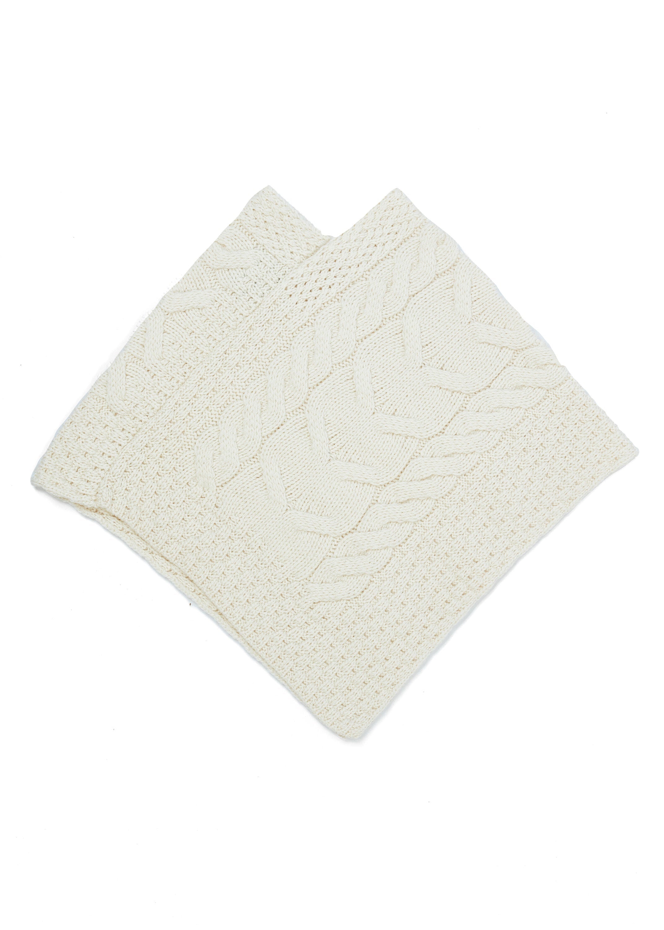 Kid's Aran Merino Poncho | Natural