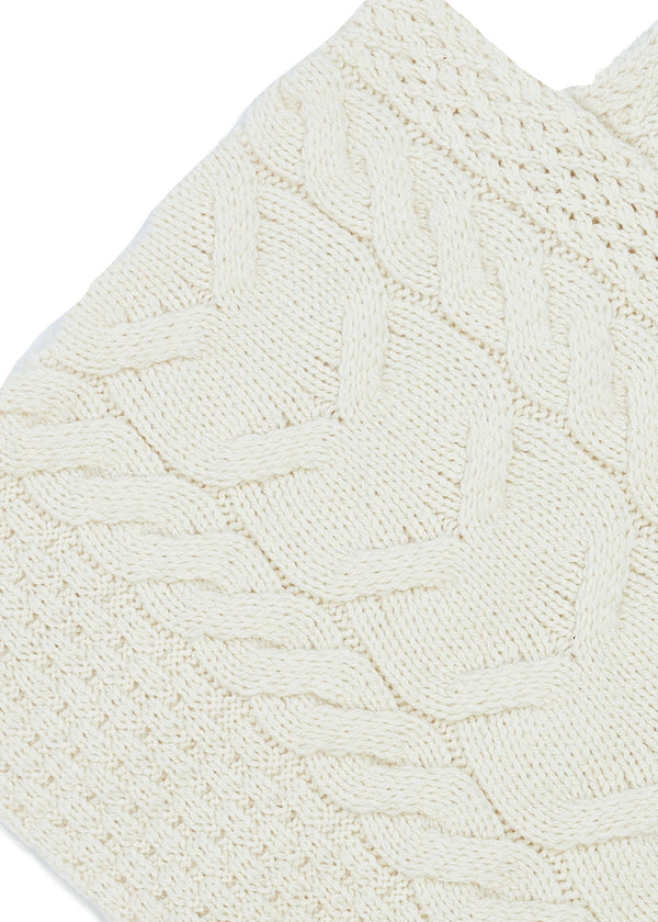 Kid's Aran Merino Poncho | Natural - Clearance