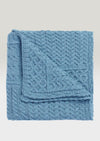 Aran Patchwork Blanket | Mist Marl