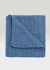 Aran Patchwork Blanket | Denim Marl