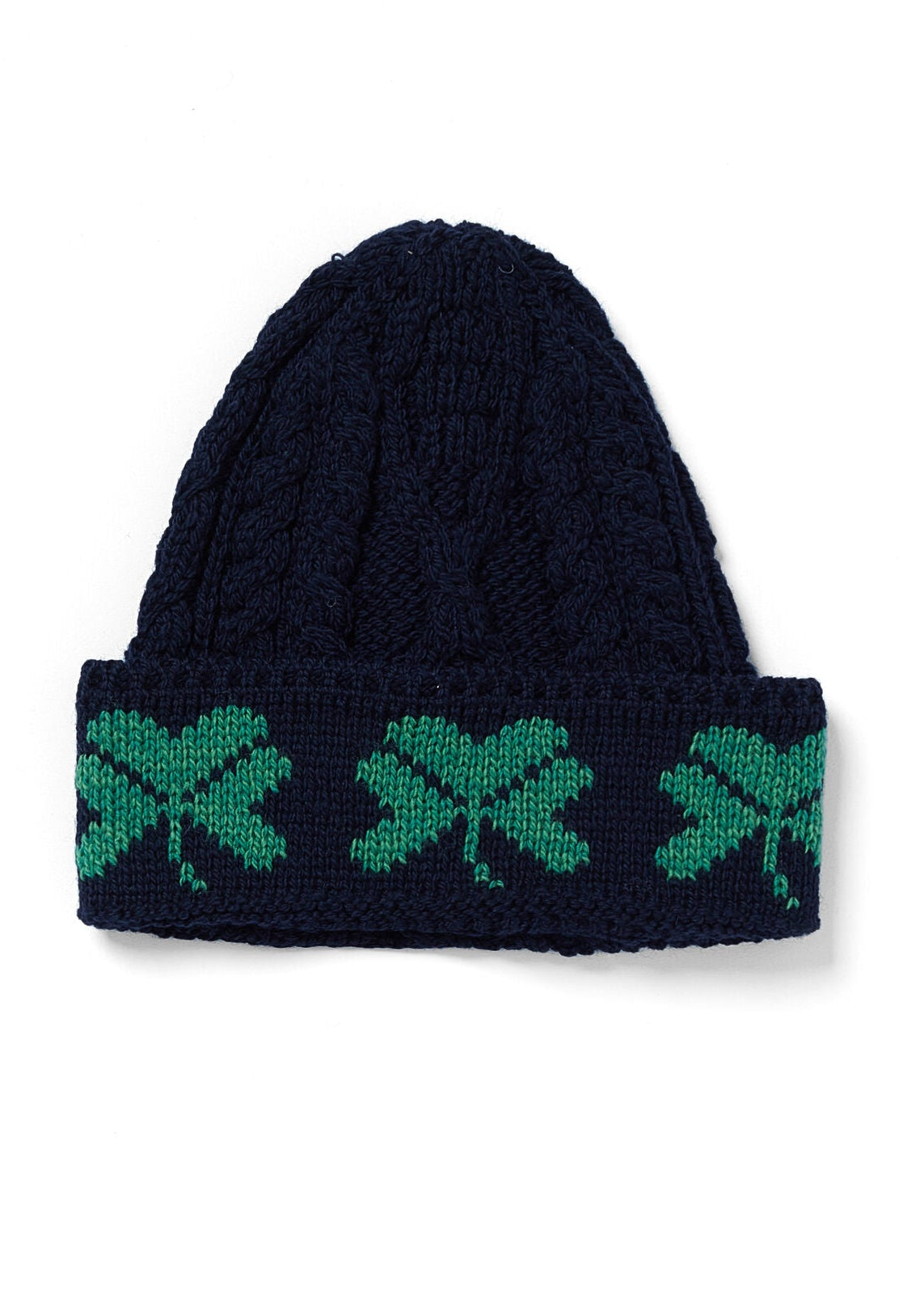 Aran Merino Wool Shamrock Hat