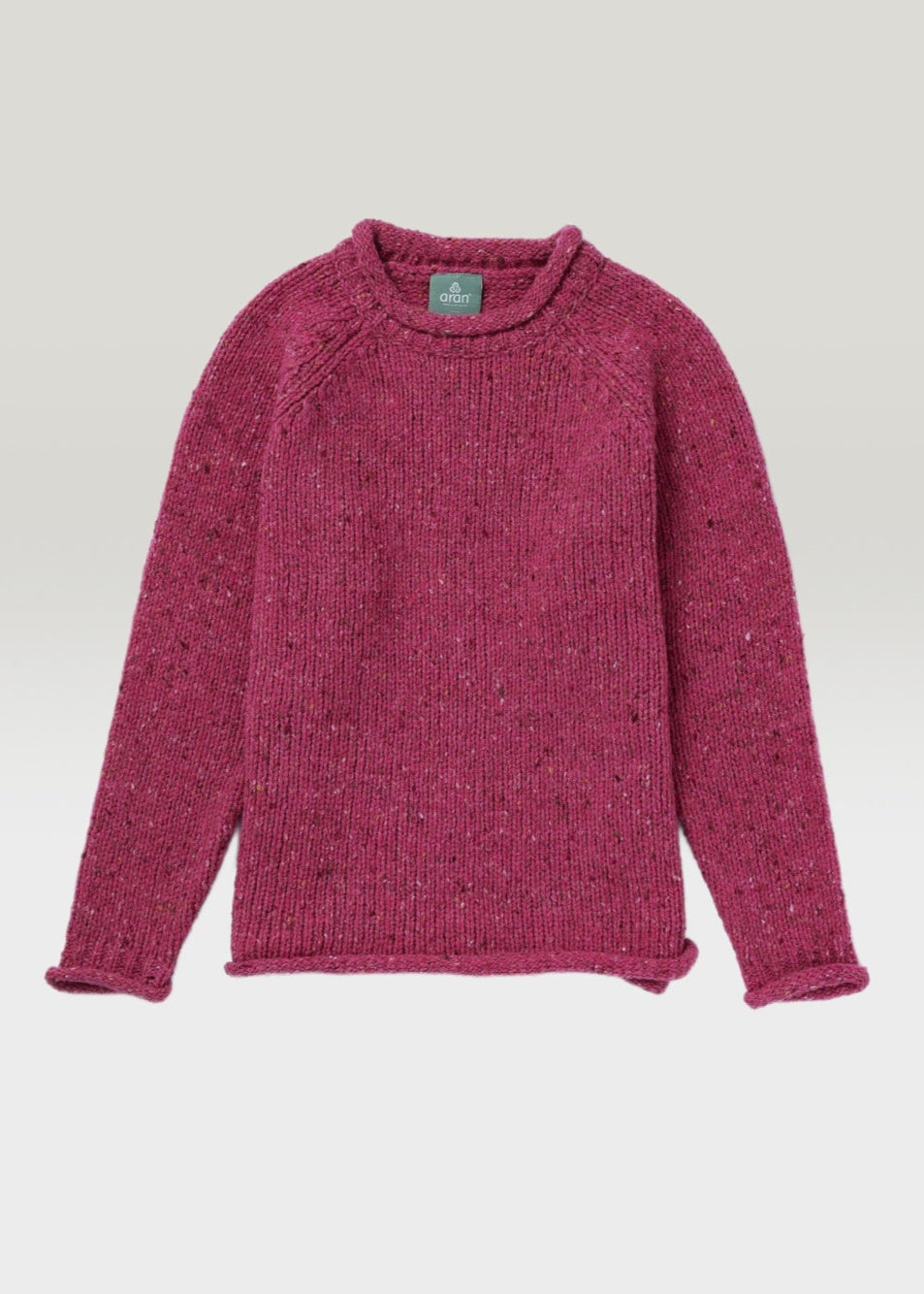 Ladies Donegal Roll Neck Sweater | Pink