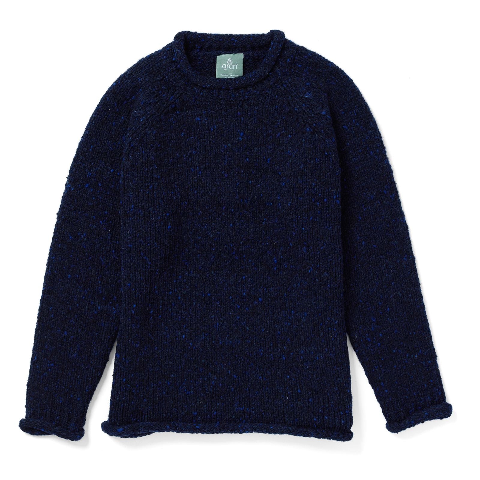 Ladies Donegal Roll Neck Sweater | Navy