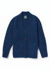 Ladies Donegal Tweed Cardigan with Pockets - Blue