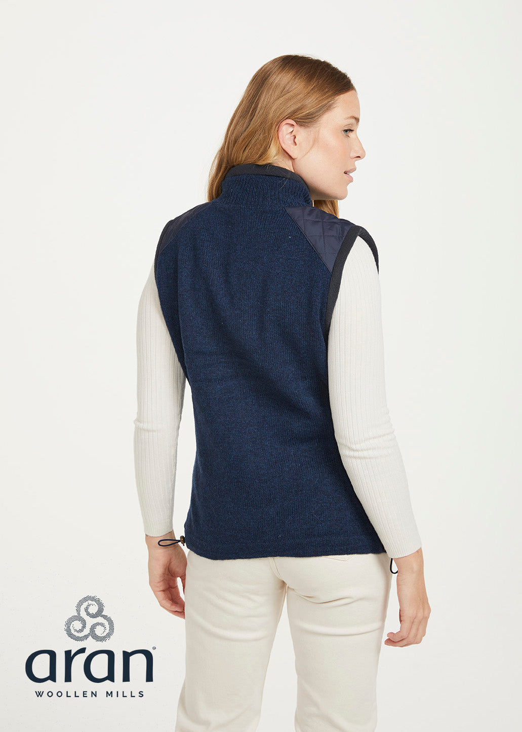 Aran Fleece Lined Women's Gilet | Blue