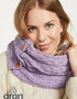 Aran Buttoned Snood | Lavender