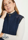 Aran Fleece Lined Women's Gilet | Blue