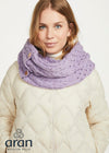 Aran Buttoned Snood | Lavender